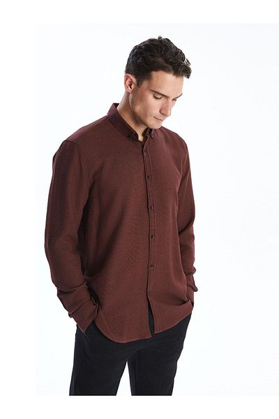 LC Waikiki Lcw Vision Slim Fit Long Sleeve Dobby Men's Shirt (S5)