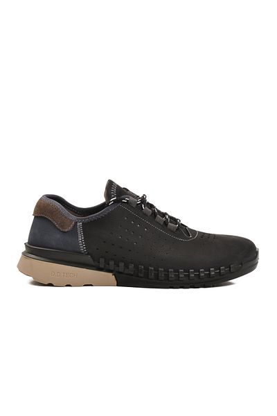 Aspor Anthracite Genuine Leather Men's Casual Shoes