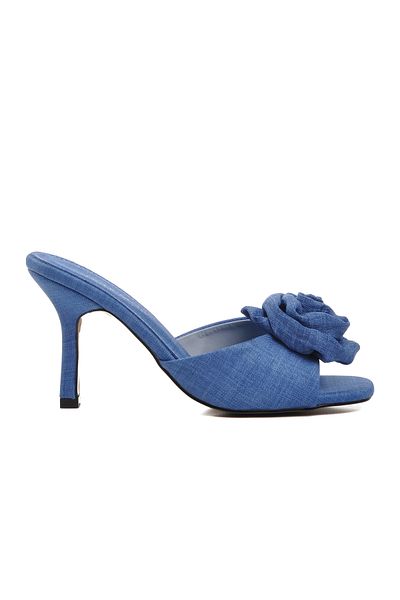 Aspor Blue Women's Heeled Slippers
