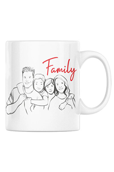 OEM Εξατομικευμένη λευκή κούπα "Δώρο εγκαινίων σπιτιού με μέλη της οικογένεια...