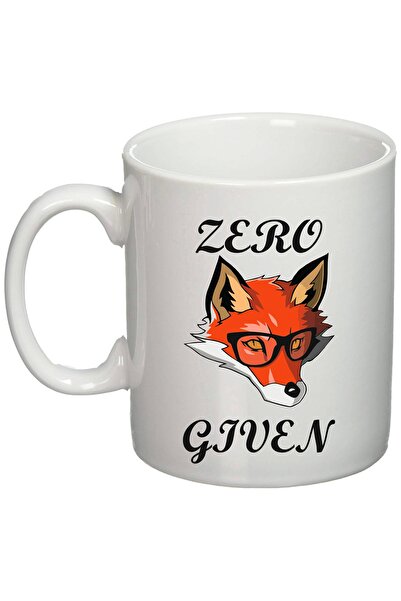 OEM Cană albă personalizată „Zero Fox!”, INOVATIX®. 330 ml