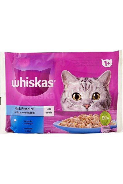 Whiskas Pouch Balık Favorileri Yetişkin Kedi Konservesi 85gr 4'lü