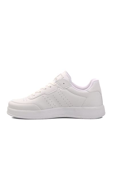 Aspor White Lace-Up Unisex Sneaker Shoes