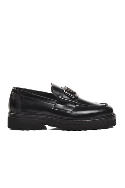 Aspor Black Opening Men's Loafer Shoes Premium