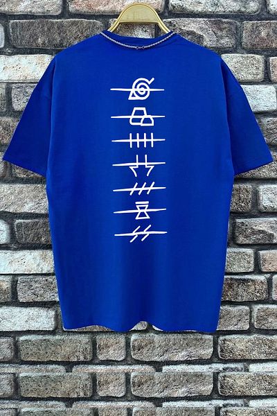 ciwi&life Μπλουζάκι Unisex Ninja Akatsuki Anime με χαλαρή εφαρμογή Sax-Blue T-shirt