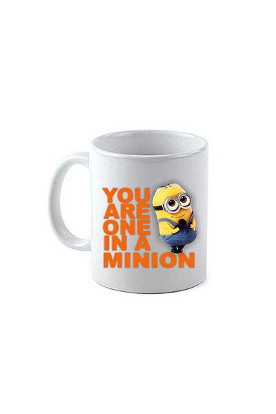 OEM Cană albă personalizată One In A Minion, INOVATIX®. 330 ml