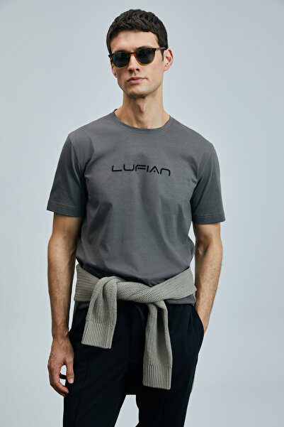 Lufian Ανδρικό T-shirt με λογότυπο Fusion, εμπριμέ, από ελαστικό βαμβάκι, Com...