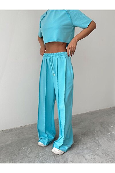 mydukkan.co Ters Dikiş Detay Crop Takım