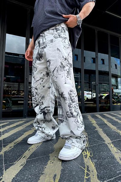 Jr.Crime Fundayz David Patterned Baggy Jean Trousers P751
