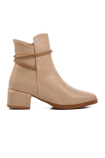 Aspor Nude Nut Skin Women's Heeled Boots
