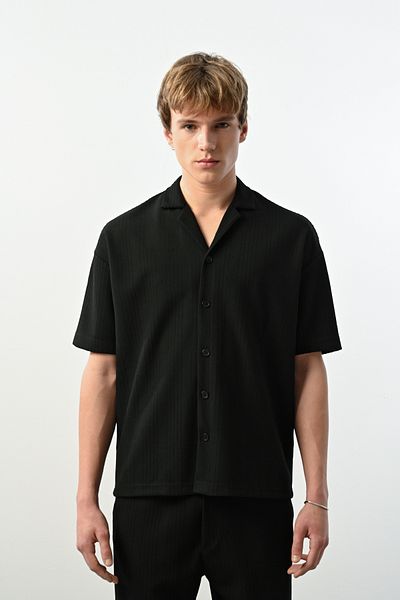İLKCET MODA Ανδρικό βαμβακερό πουκάμισο Relaxed Cut Oversize