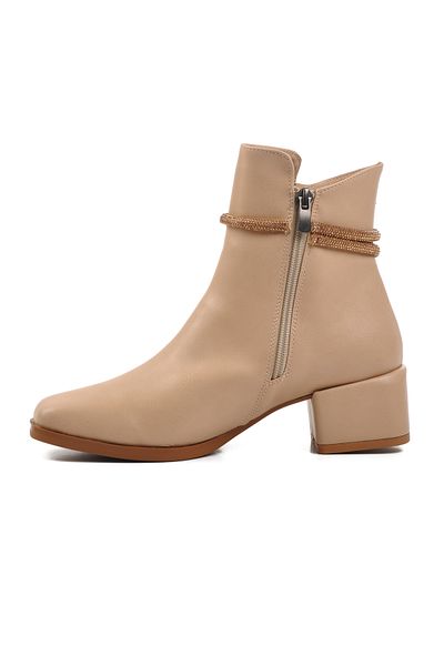 Aspor Nude Nut Skin Women's Heeled Boots
