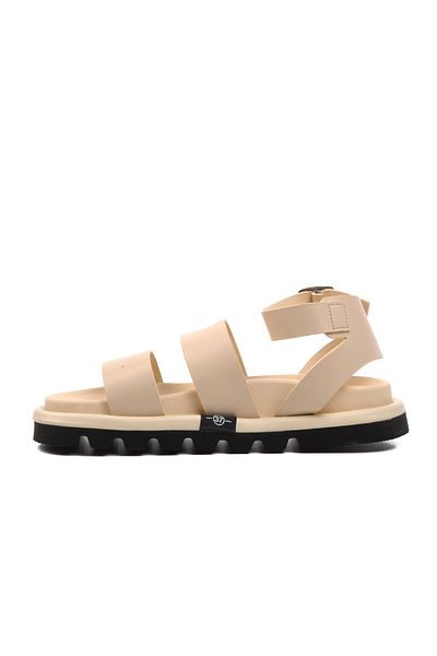 Aspor Beige Women's Flat Sandals