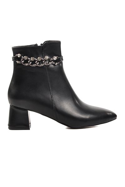 Aspor Black Polyurethane Women's Heeled Boots