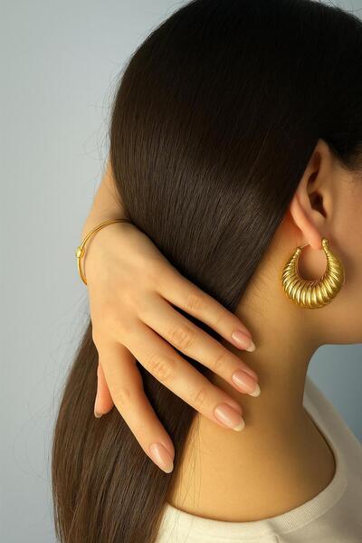 Genel Markalar 316L Çelik Üzeri Altın Kaplama Küpe