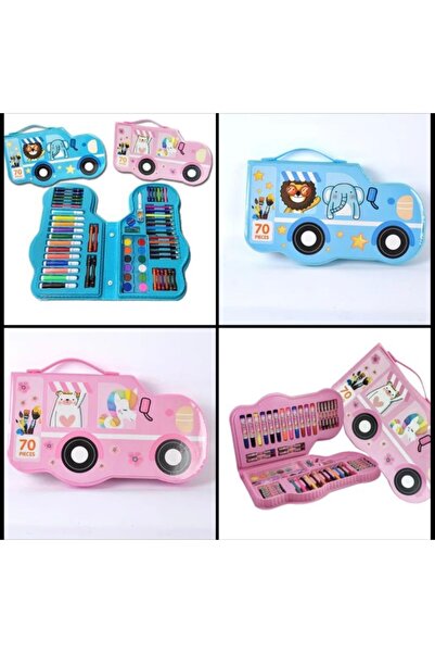 happystoretr 70 parça boyama seti kapaklı yeni nesil hediye set boyama seti