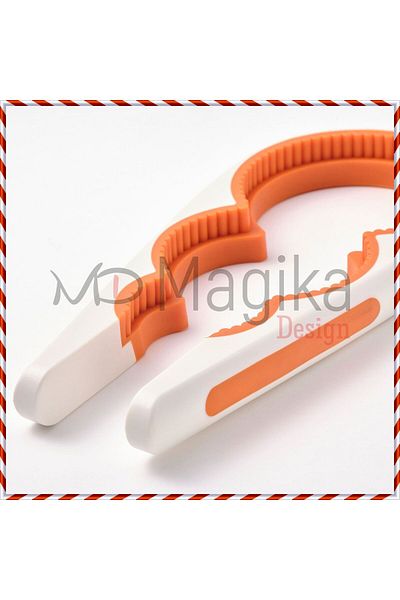 Magika Design MD Uppfylld 21 cm Ανοιχτήρι Βάζου - Λευκό και Πορτοκαλί