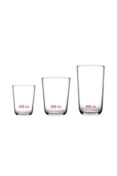 Paşabahçe Otto 18 Piece Cup Set (New Big Series 400 Cc 250 Cc 125 Cc)