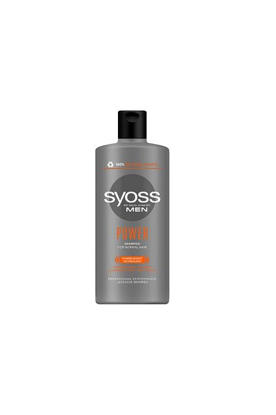 Syoss Sampon Pentru Barbati Men Power, Pentru Par Normal, Formula Cu Cafeina, 440 ml
