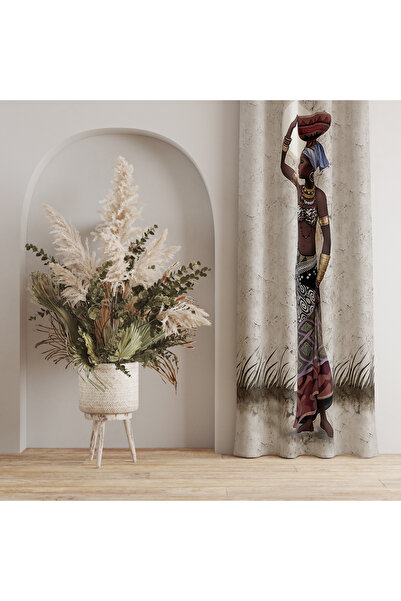 LadiesHome ستارة خلفية بتصميم فني وعرقي – نمط الشكل التقليدي 140 × 260 سم جنا...