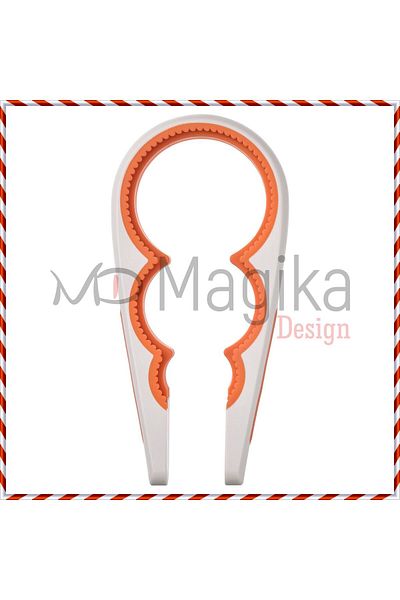 Magika Design MD Uppfylld 21 cm Ανοιχτήρι Βάζου - Λευκό και Πορτοκαλί