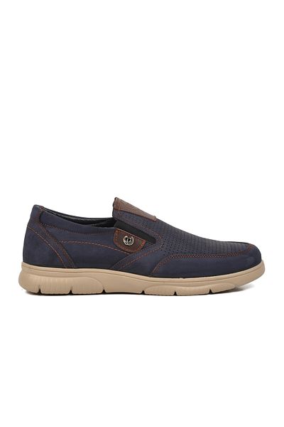 Aspor Navy Blue Nubuck Men's Casual Shoes