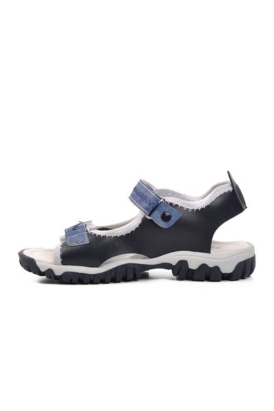 Aspor Navy Blue White Boy's Sandals