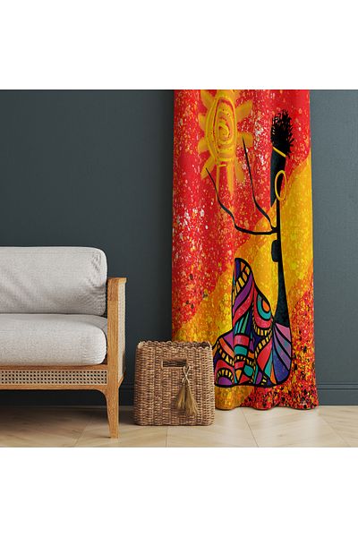 stellahomes Special Design Decorative Background Curtain 140X260 cm Single Wing