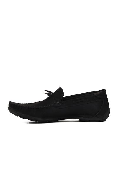 Aspor Black Nubuck Men's Loafer Shoes