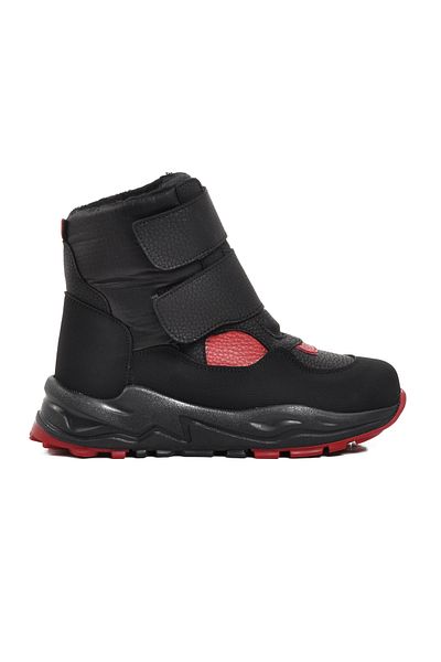 Aspor Black Red Kids Snow Boots