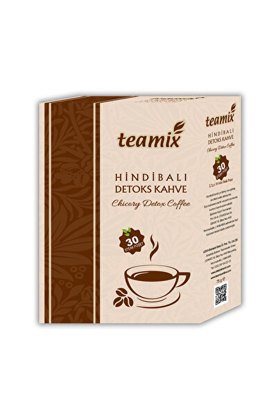 teamix Detox coffe Hindibalı Detoks Kahve 30 Stick Poset Hindibağlı Kakaolu Yumuşak Içimli Form Kahve