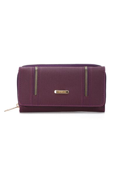 Adelina Bags Women's Wallet with Paper Money and Card Holder Compartments Zipper Detail
