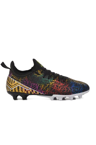 Playup Black Faux Leather Men's Football Boots