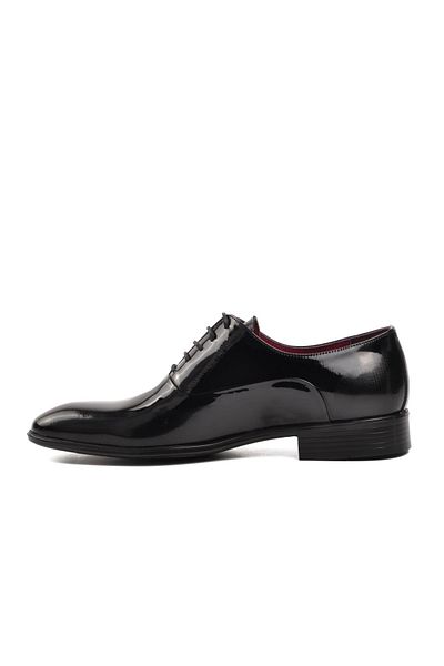 Aspor Black Patent Leather Men's Classic Shoes