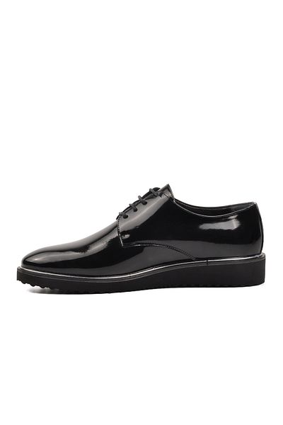 Aspor Black Patent Leather Men's Casual Shoes