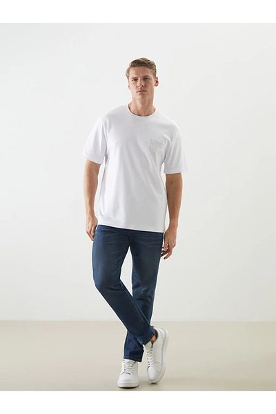 LC Waikiki Tricou pentru bărbați cu imprimeu alb clasic LCWAIKIKI