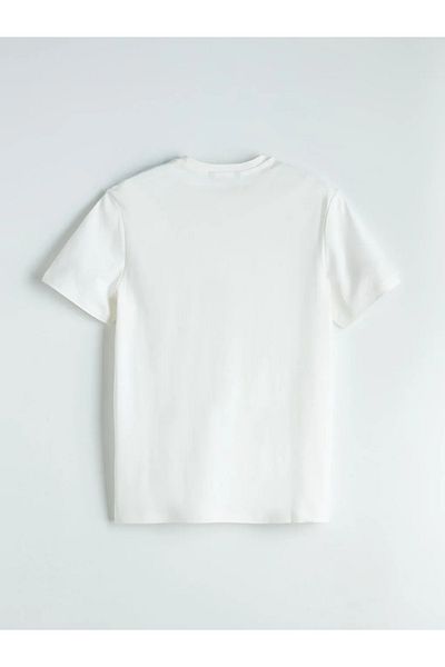 LC Waikiki Southblue Ecru Crew Neck Men's T-Shirt
