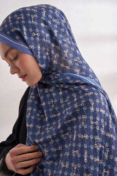 ARMANDA Imported Vual Monogram Pattern Shawl -52929