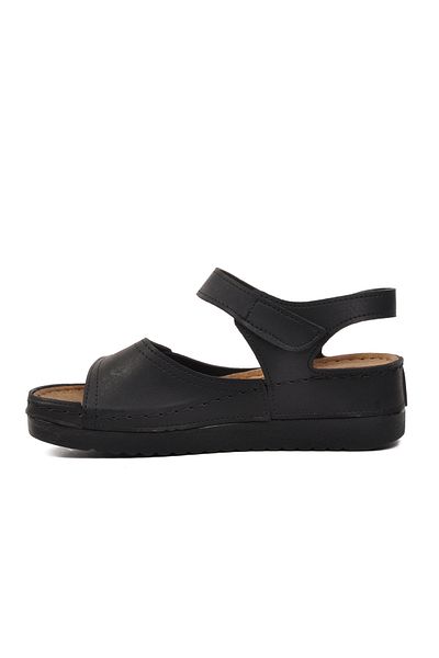 Aspor Black Women's Flat Sandals