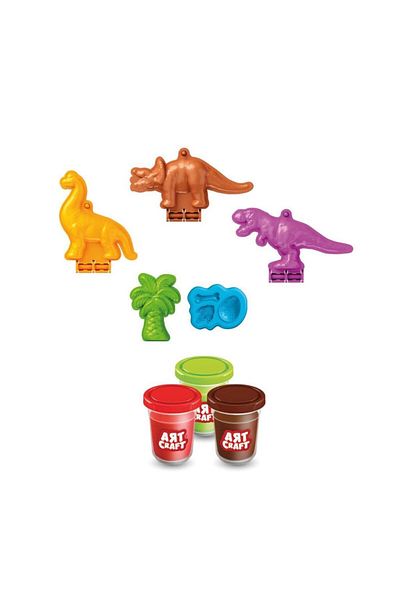 Toptan Bulurum 03996 Art Craft Dinosaurs Dough Set 168 Gr -Fentoys
