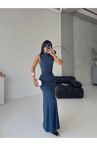 mydukkan.co Αμάνικο Draped Maxi Φόρεμα