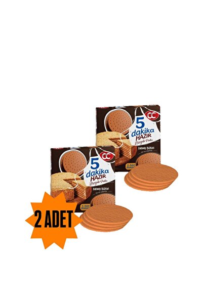 CC 5 Dakika Mozaik Pasta 2 Adet 5 Dakika Hazır Mozaik Pasta - 20 cm Çapında 4 Kat KAKAOLU Pasta Tabanı Bisküvisi