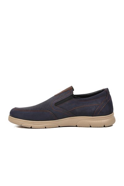 Aspor Navy Blue Nubuck Men's Casual Shoes