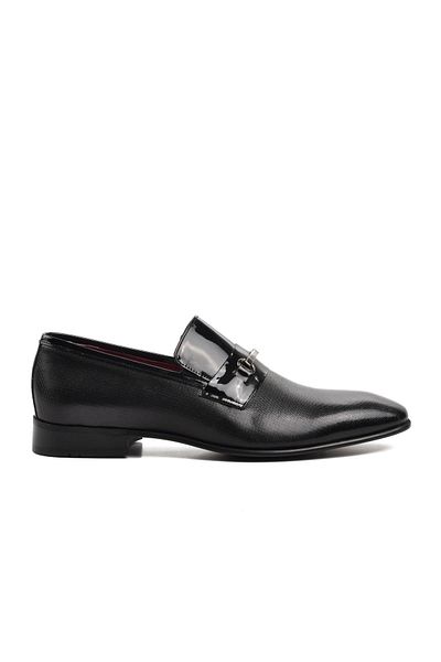 Aspor Black Patent Leather Men's Classic Shoes