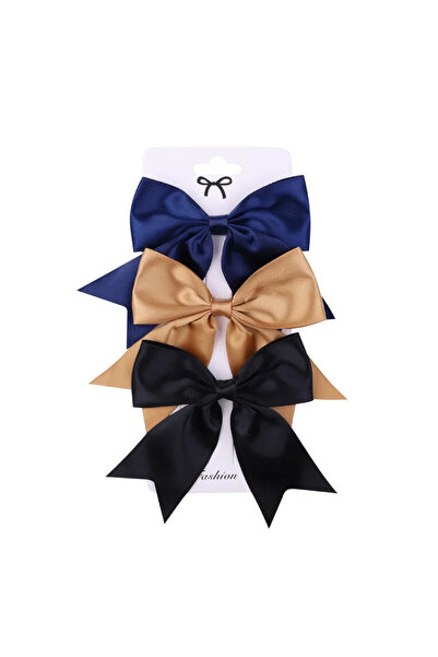 Fiyonks Atölye Атласна пряжка-бант з 3 частин, жіноча пряжка, дитяча пряжка