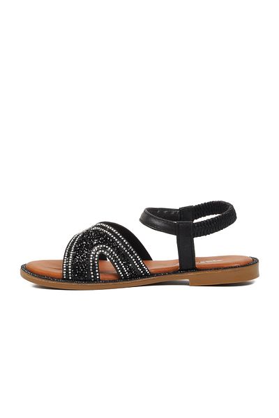 Aspor Black Women's Flat Sandals