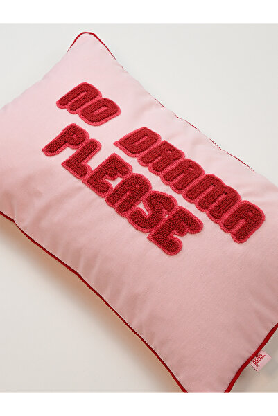 Galia Tasarım No Drama Please Pink Punch Throw Pillow Cover