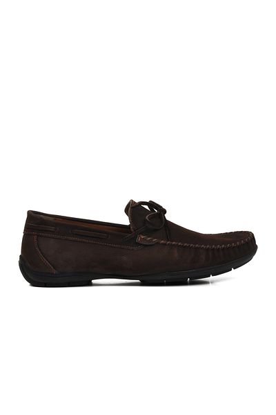 Aspor حذاء لوفر بني Nubuck للرجال