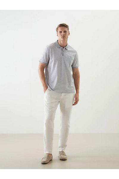 LC Waikiki Lcwaikiki Classic Gray Polo Collar Men's T-Shirt