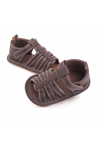 Superbaby Sandalute maro cu barete si inchise la spate